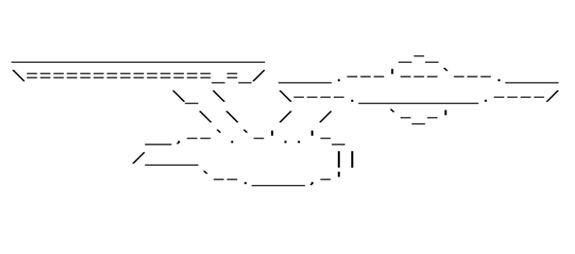 Starship Enterprise in ASCII Art